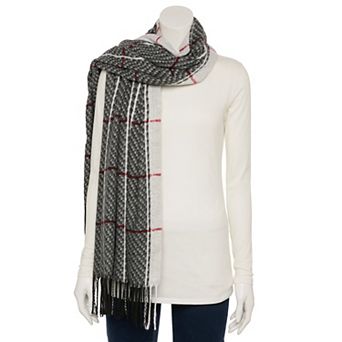 Women's Nanette Lepore Jacquard Woven Plaid Scarf