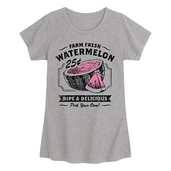 Girls 7-16 Farm Fresh Watermelon Graphic Tee