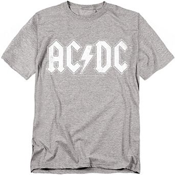 Big & Tall AC/DC Logo Grey Graphic Tee