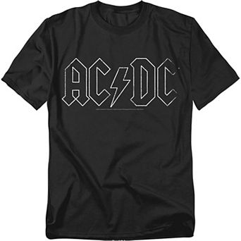 Big & Tall AC/DC Outline Black Logo Graphic Tee