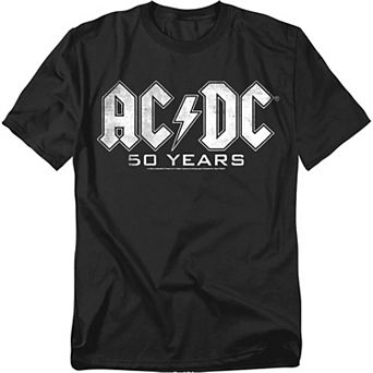 Big & Tall AC/DC 50 Years Logo Graphic Tee