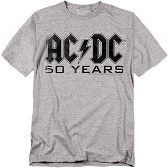 Big & Tall AC/DC 50 Years Logo Black Graphic Tee