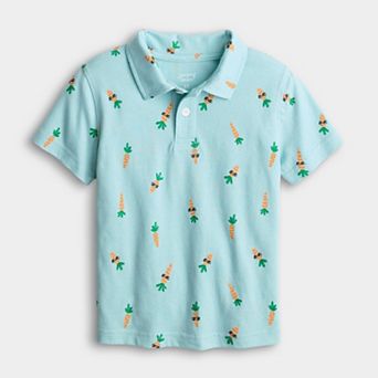 Baby & Toddler Jumping Beans® Carrot Print Jersey Polo Shirt
