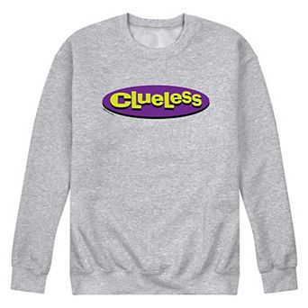 Men's Clueless Logo Graphic Crew Fleece Sweatshirt