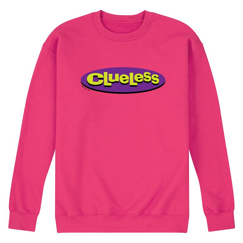 Men's Clueless Logo Graphic Crew Fleece Sweatshirt, 