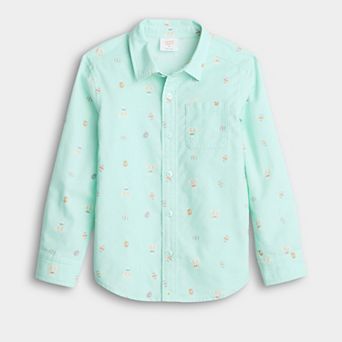 Boys 4-12 Jumping Beans® Long Sleeve Easter Print Woven Button-Down Shirt