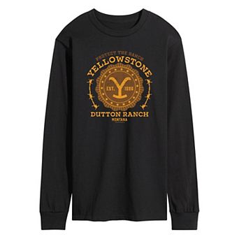 Men's Yellowstone Protect The Ranch Graphic Long Sleeve Tee