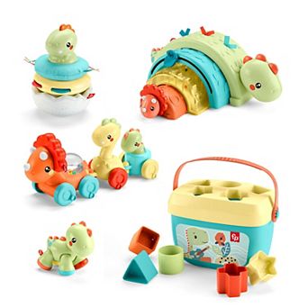 Fisher-Price 5 pc Dino Baby Basics Developmental Activity Toy Set