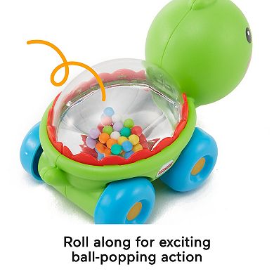 Fisher-Price Poppity Pop Turtle Push-Along Vehicle with Sounds