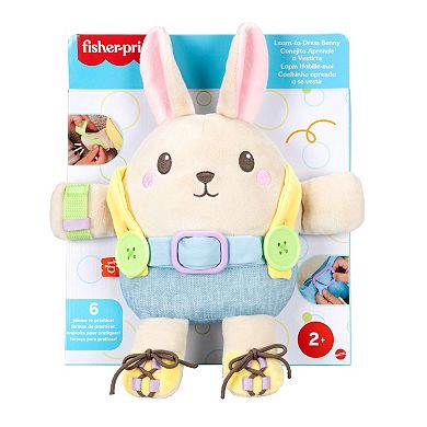 Fisher-Price Learn to Dress Bunny Plush Educational Activity Toy