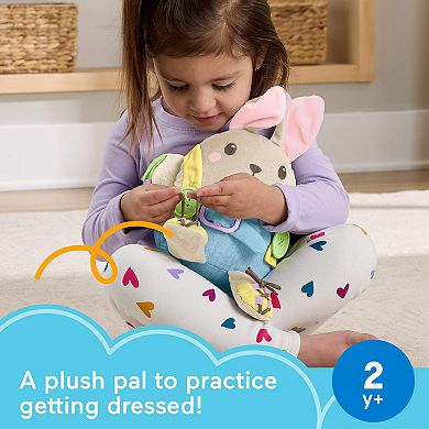 Fisher-Price Learn to Dress Bunny Plush Educational Activity Toy