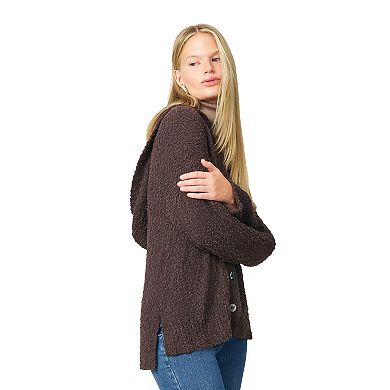 Women's Grey & Gray Cozy Luxe Hooded Cardigan