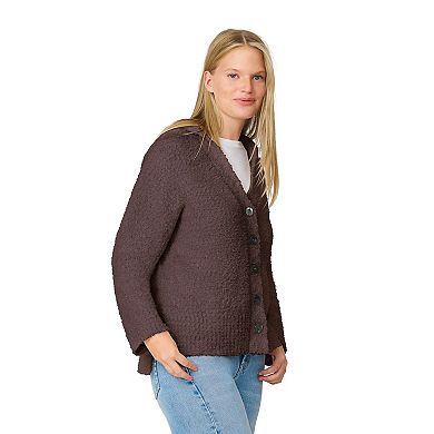 Women's Grey & Gray Cozy Luxe Hooded Cardigan