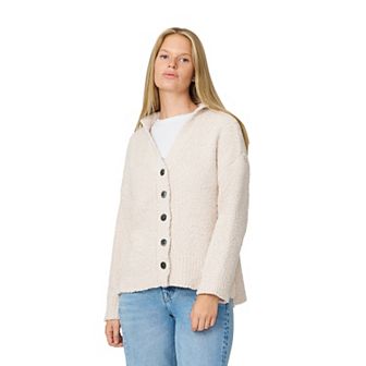 Women's Grey & Gray Cozy Luxe Hooded Cardigan