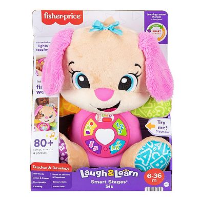 Fisher-Price Laugh & Learn Smart Stages Sis Plush Musical Learning Toy