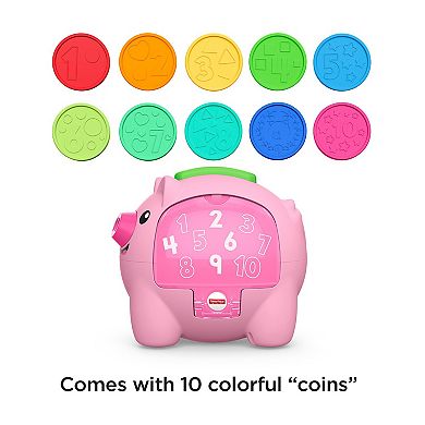 Fisher-Price Laugh & Learn Count & Rumble Piggy Bank Toy with Music & Motion