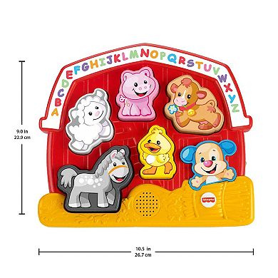 Fisher-Price Laugh & Learn Farm Animal Puzzle Sorting Toy with Music & Sounds