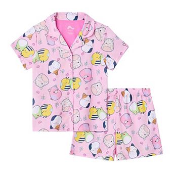 Girls 6-12 Squishmallows® 2 pc Short Sleeve Pajama Top & Pajama Shorts Set
