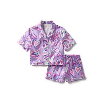 Girls 7-18 Limited Too Notch Collar Printed Pajama Top & Pajama Shorts Set