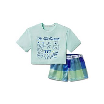Girls 7-18 Limited Too Graphic Tee & Pajama Shorts Set