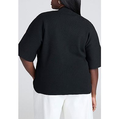 ELOQUII Women's Plus Size Wide Sleeve Sweater