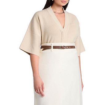 ELOQUII Women's Plus Size Wide Sleeve Sweater