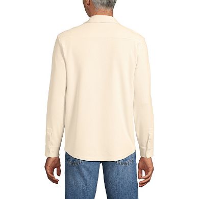 Men's Lands' End Long Sleeve Knit Waffle Shirt