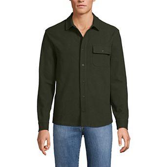 Men's Lands' End Long Sleeve Knit Waffle Shirt