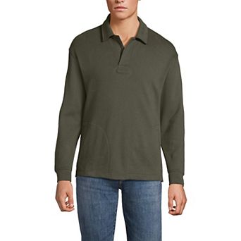 Men's Lands' End Serious Sweats Rugby Polo