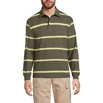 Lands' End Long Sleeve Rugged Rugby Polo