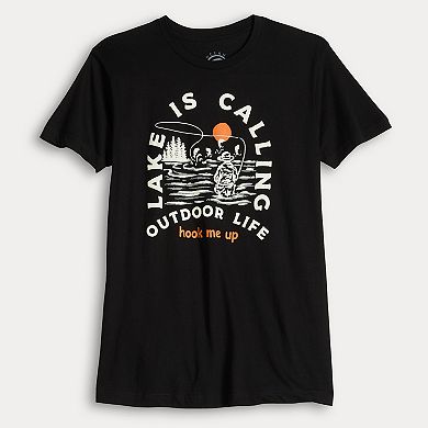 Men's Ocean Current Lake Is Calling Graphic Tee