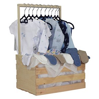 38 pc Infant Boy Clothing Baby Shower Gift Crate