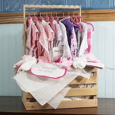 43 Piece Infant Girl Clothing Baby Shower Gift Crate