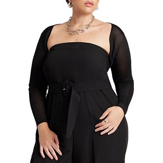 ELOQUII Women's Plus Size Fine Knit Bolero