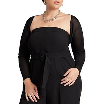ELOQUII Women's Plus Size Fine Knit Bolero