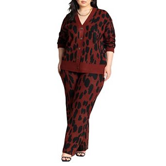 ELOQUII Women's Plus Size Intarsia Sweater Pant