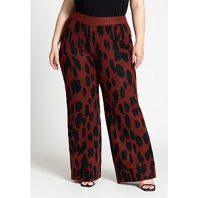 ELOQUII Women's Plus Size Intarsia Sweater Pant