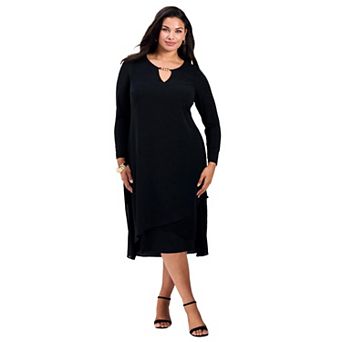 Avenue Women's Plus Size Fantasia Chiffon Dress