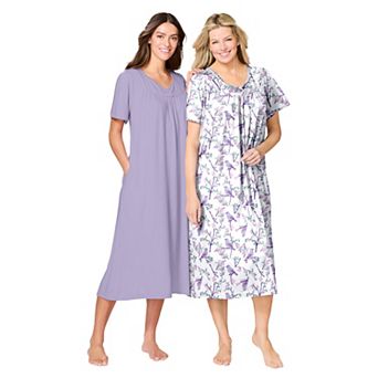 Only Necessities Plus Size 2-Pack Bib Gown