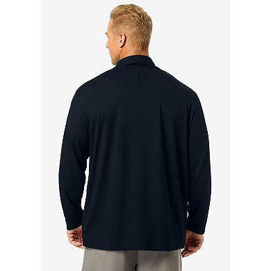 KingSize Men's Big & Tall Supersoft Jersey 1/4 Zip Pullover