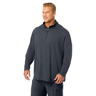 KingSize Men's Big & Tall Supersoft Jersey 1/4 Zip Pullover