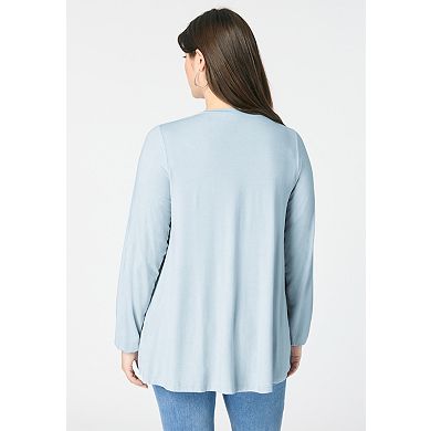 Roaman's Women's Plus Size Knit V-Neck Tunic