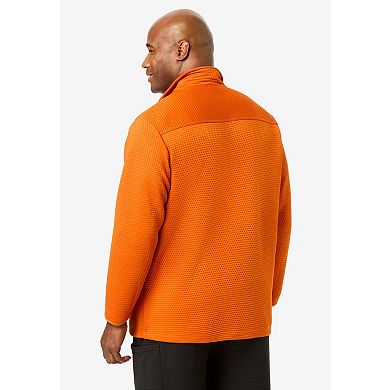 KingSize Men's Big & Tall Performance Dot 1/4 Zip Sweatshirt