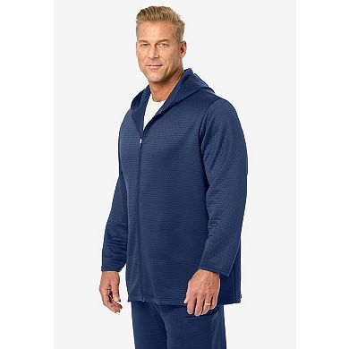 KingSize Men's Big & Tall Performance Dot Full-Zip Hoodie
