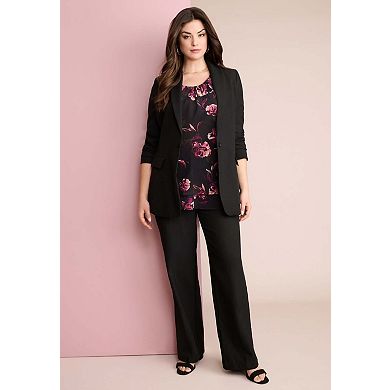 Roaman's Women's Plus Size Double-Layer Georgette Tank Top