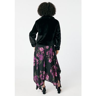 Roaman's Women's Plus Size Plus Size Cropped Faux Fur Shrug