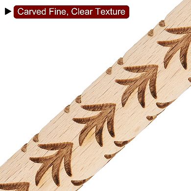 Wood Clay Roller 4" Rolling Pins Wood Rollers Pottery Tools Wood Grain Texture Rollers for Baking