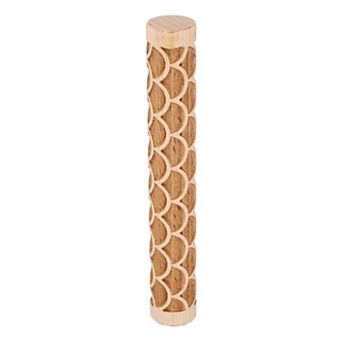 Wood Clay Roller 4" Rolling Pins Wood Rollers Pottery Tools Wood Grain Texture Rollers for Baking