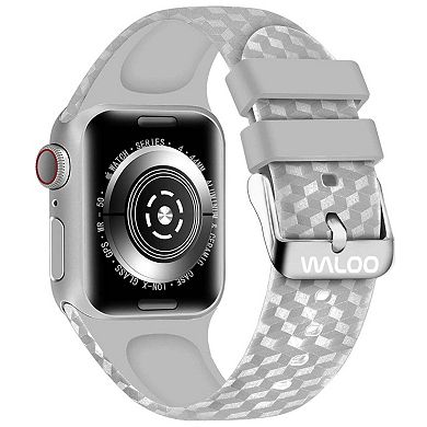 Waloo Carbon Fiber Silicone Replacement Band for Apple Watch