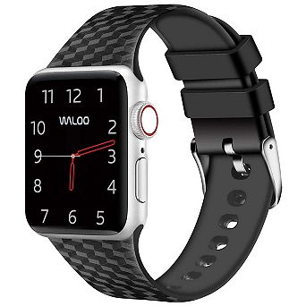 Waloo Carbon Fiber Silicone Replacement Band for Apple Watch